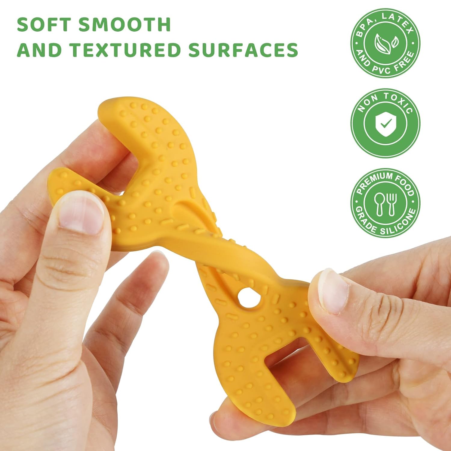 Fu Store 8 Pack Soft Silicone Teething Toys for Toddlers Infant Hammer Wrench Spanner Pliers Saw Knife Tools Shape Baby Teethers Relief Soothe Babies Gums Set (8 Pack Hammer Set) - Image 3